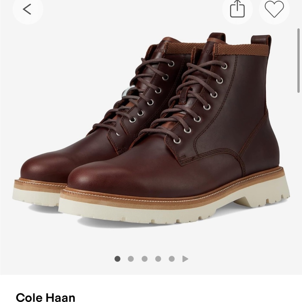 Cole Haan Men's Dark Brown Waterproof Boots